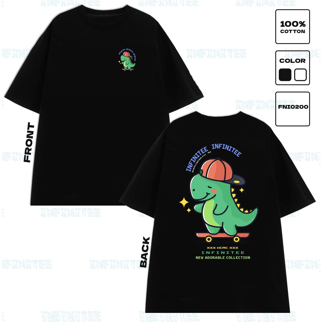 Áo thun INFINITEE Fni0200, Thun 100% Cotton - form rộng Unisex.