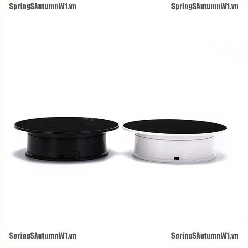 [Spring] 1pc 20cm mirror glass top rotating rotary display stand turntable show holder [VN]