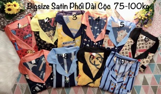 [ST 75-100Kg] Bộ Satin Lụa Phối Bigsize TNQD - Mềm mịn mát