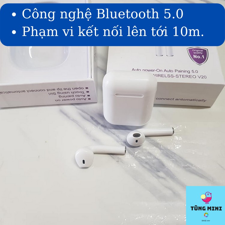 Tai Nghe Bluetooth Không Dây Điều Khiển Cảm Ứng 5.0 Dùng Cho IPhone/ Samsung/ Oppo Tùng Mini 328 | BigBuy360 - bigbuy360.vn