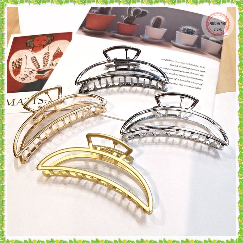 Kẹp tóc càng cua kim loại size to phong cách Hàn Quốc FREESHIP XTRA hot trend, siêu sang chảnh, dễ thương cho phái nữ.