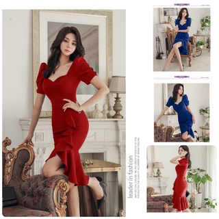 ĐẦM ÔM ĐUÔI CÁ XOẮN TÙNG NÚT BỌC (S M L XL XXL)
