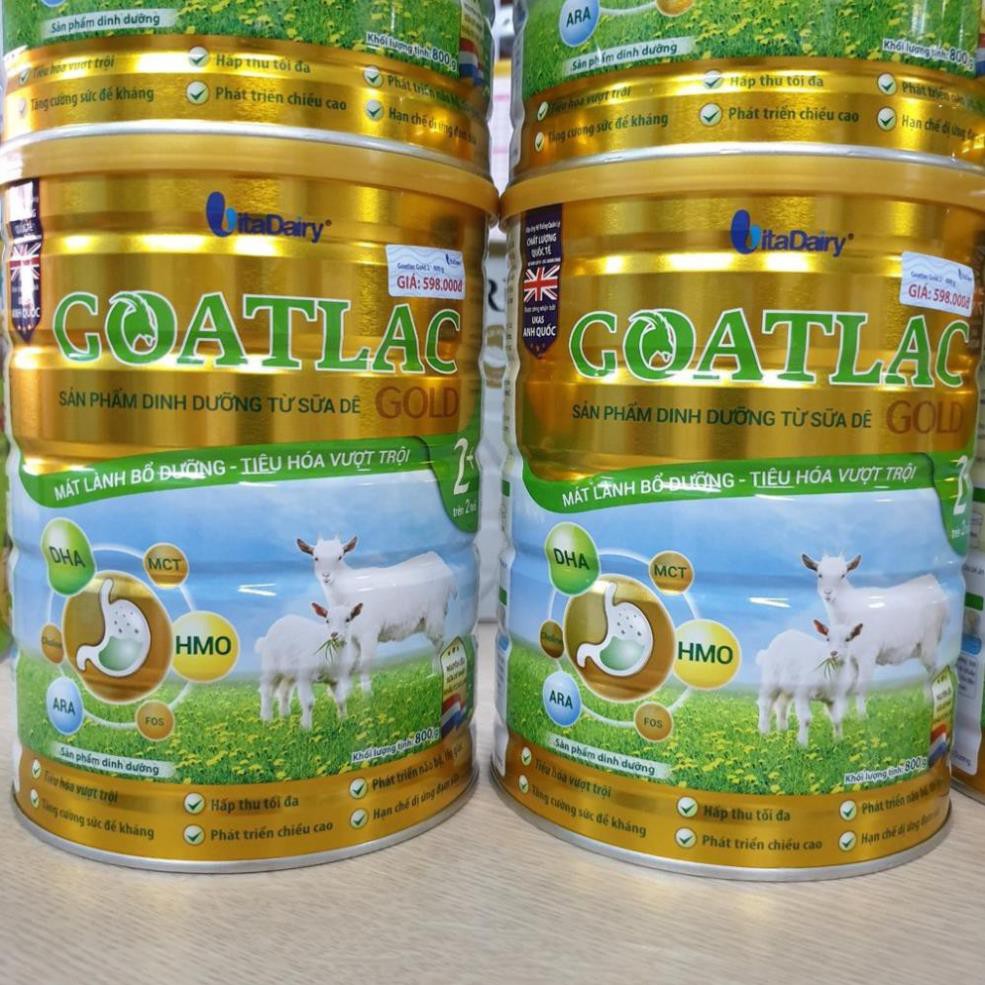 [Mẫu Mới Chính Hãng] Sữa dê GOATLAC GOLD 2+ 800g