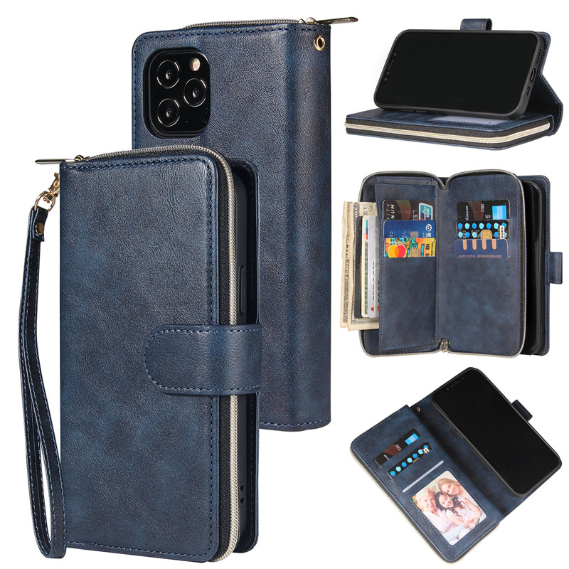 Bao da điện thoại nắp gập có ngăn thẻ màu sang trọng cho Iphone 12 Mini 11 Pro X Xs Max Xr Se 2020 7 8 | BigBuy360 - bigbuy360.vn