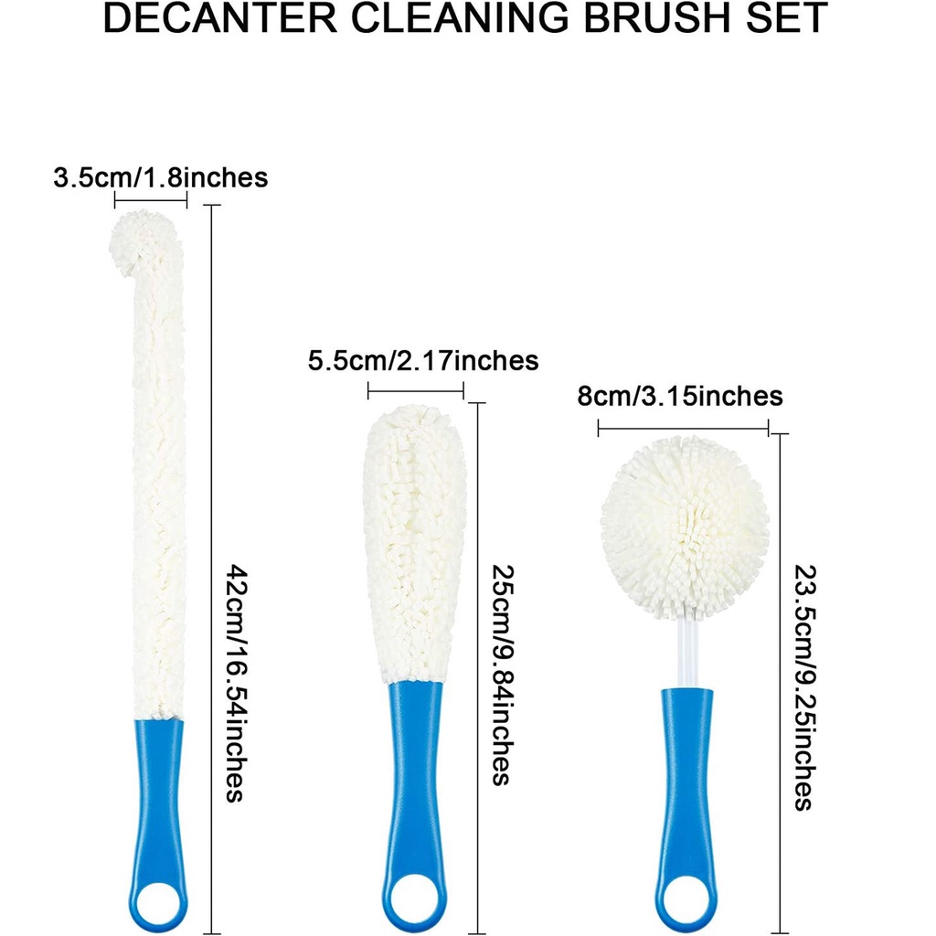 YIYU Set 3 cọ rửa bình nước mềm linh hoạt đa năng tiện dụng