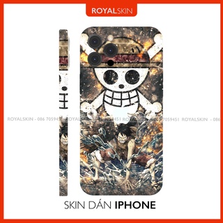 Skin Dán Mặt Lưng Cho Dòng Điện Thoại IPHONE In Hình Anime One Piece Bộ 5 - Inbox Mã Máy