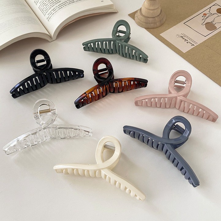 Kẹp Tóc Càng Cua / Kẹp Tóc Acrylic Trong Suốt Phong Cách Hàn Quốc Cho Nữ 1 Cái