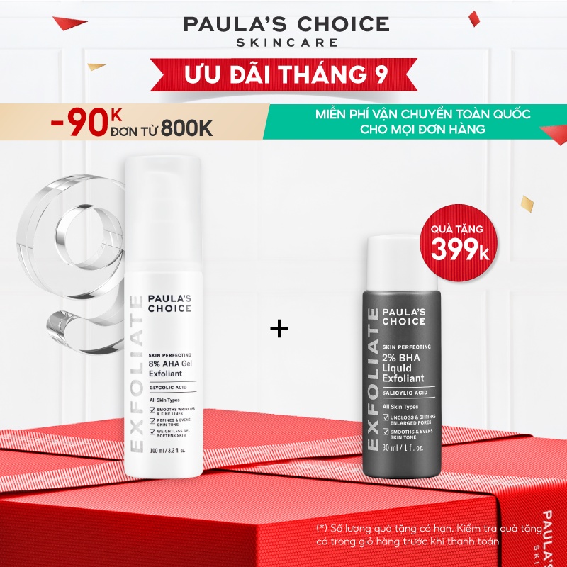 Gel loại bỏ tế bào chết làm mềm và sáng da Paula's Choice 8% AHA Exfoliant 100ml 1900