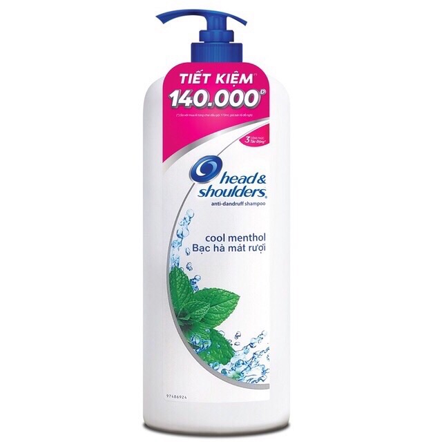 Dầu gội Head & Shoulders bạc hà mát rượi 1200ml