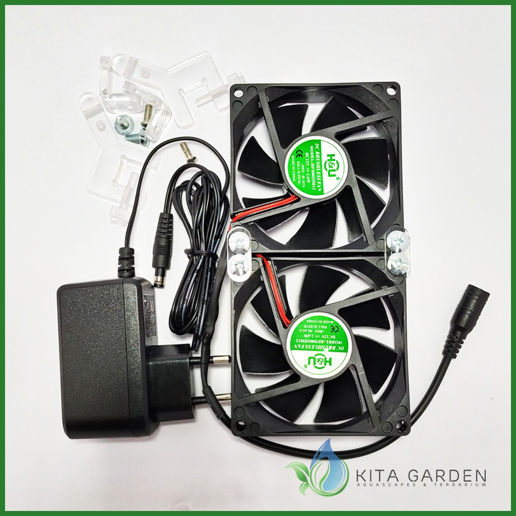 QUẠT ĐÔI CHẾ DIY LÀM MÁT GIẢM NHIỆT HỒ THỦY SINH