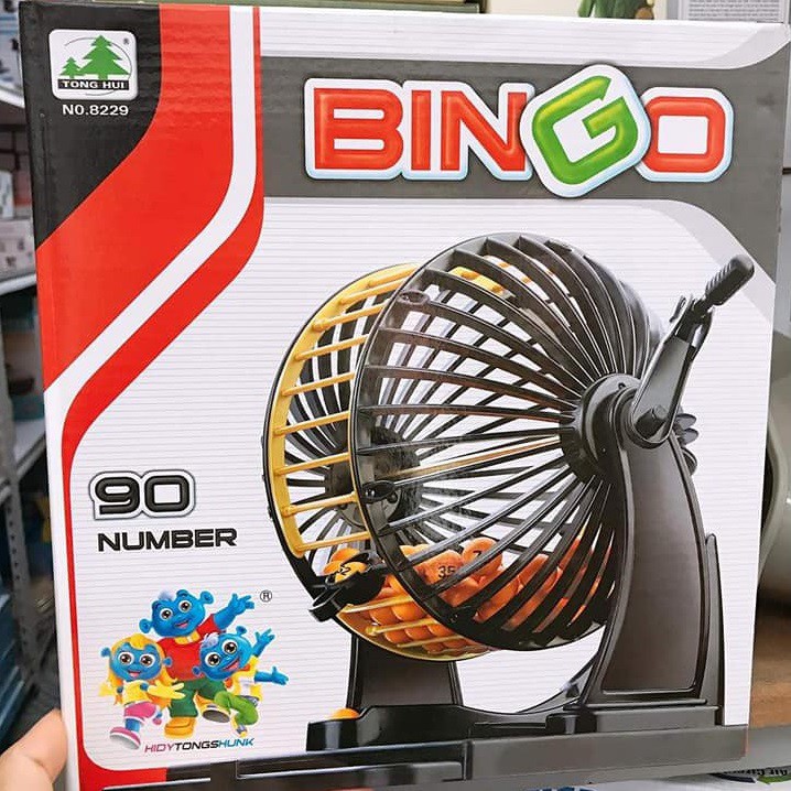 Bộ LOTO BINGO 90 số lồng quay 24 và 48 phiếu dò