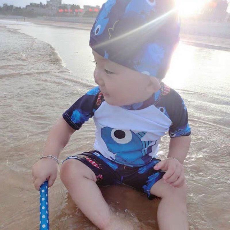 Bộ Bơi cho bé trai tặng Mũ 3CT mã 35050