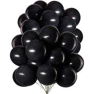 Bóng bay đen 12 inch Bóng bay bữa tiệc Gói 10