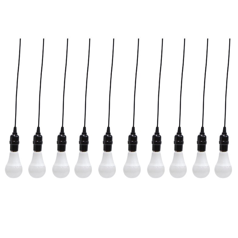 Bộ 10 đèn thả cổ điển Vintage bóng đèn led búp 15w