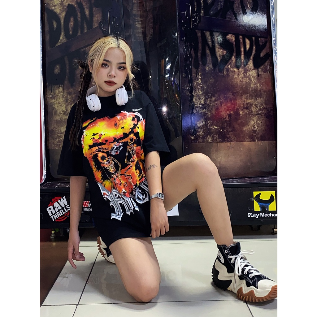 Áo thun FIDE phông trơn nam nữ cổ tròn unisex FIDE NHÀ CHÁY