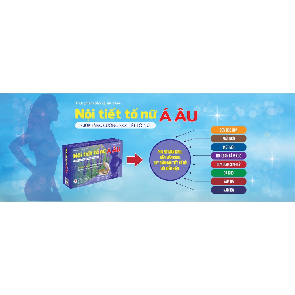 Nội Tiết Tố Nữ Á Âu - Viên Uống Bổ Sung Nội Tiết Tố Nữ, Làm Đẹp Da, Giảm Nám, Sạm Da (Hộp 20 viên) [Chính Hãng]