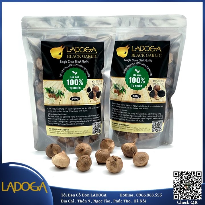 [ SIÊU SALE ] 500g Tỏi đen lên men tự nhiên LADOGA, Tỏi đen cô đơn