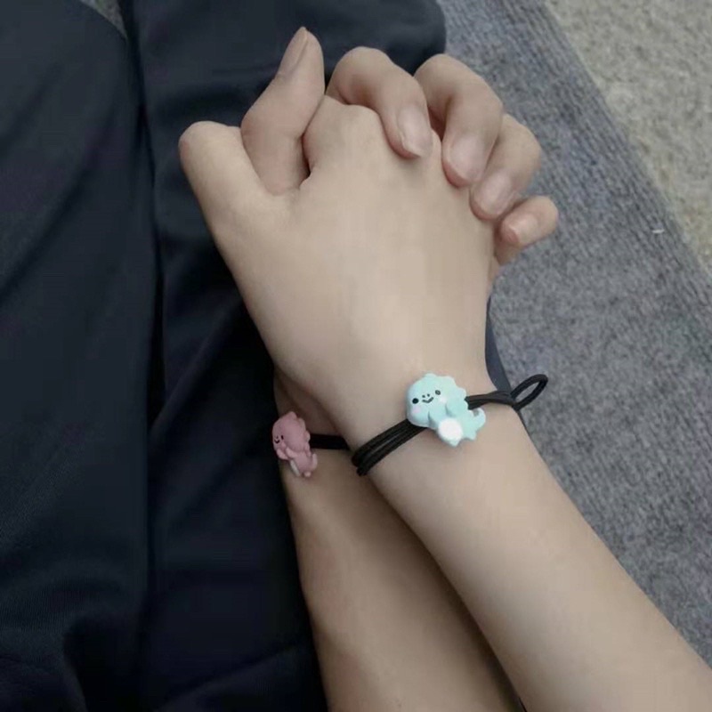 Sét Combo 10 dây cột tóc hình khủng long dễ thương làm quà tặng khách phong cách hàn quốc