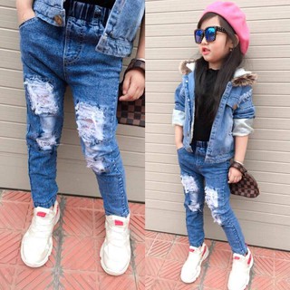 Quần Bò Rách Chất Đẹp Cho Bé Trai/Bé Gái