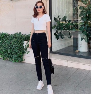 [Mới về] Áo thun croptop, áo thun bo eo