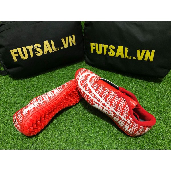 giày đá banh- 3 món 200k Storm MercurialX 12 TF đỏ Giày đá bóng,đá banh nhân tạo TF,futsal IC,chính hãng giá rẻ