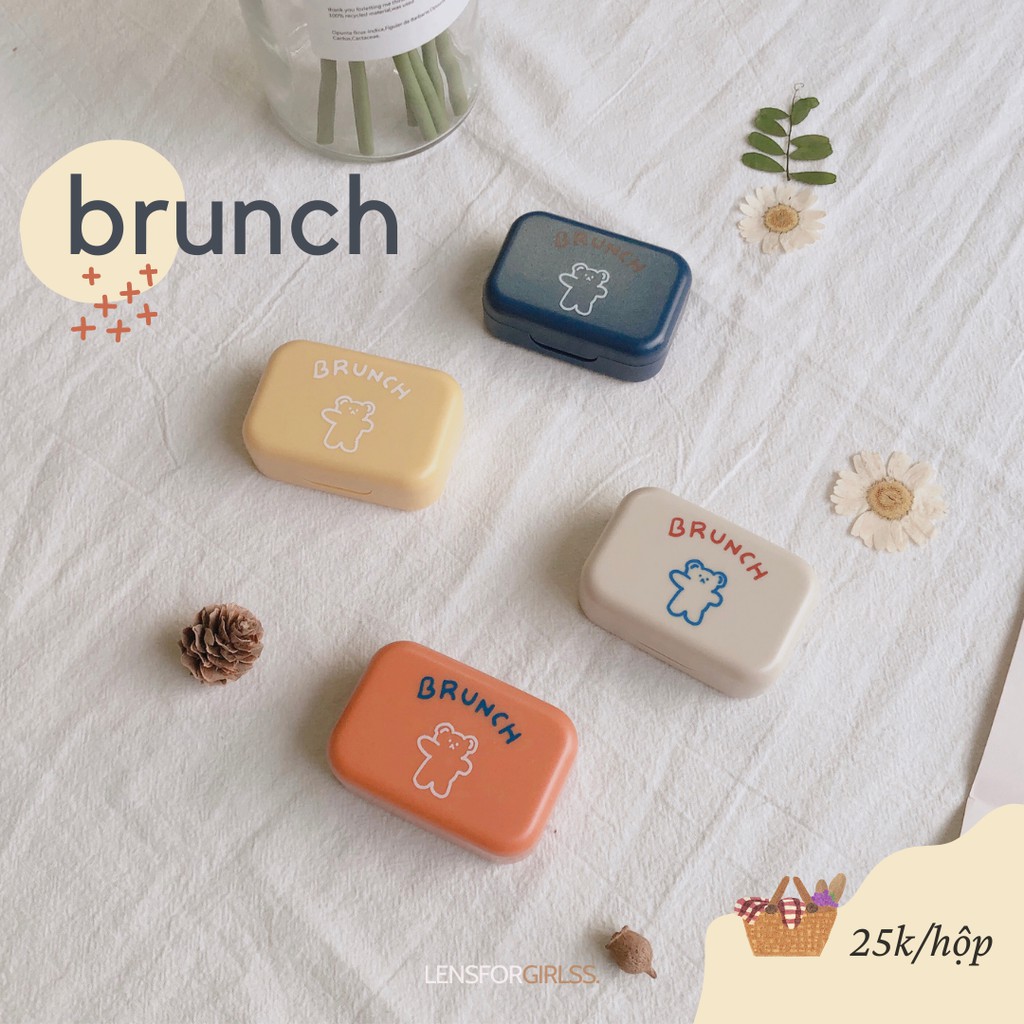 Hộp đựng lens BRUNCH 4 màu xinh xắn
