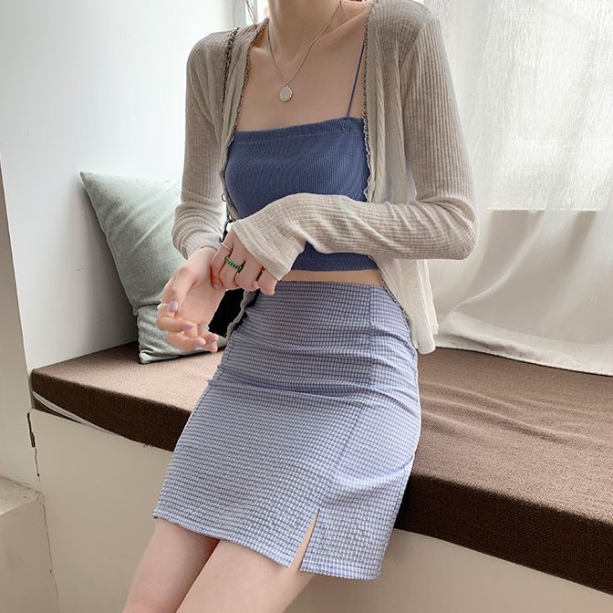 Cocory vn Áo sát nách dệt kim kiểu dáng đơn giản trẻ trung quyến rũ cho nữ