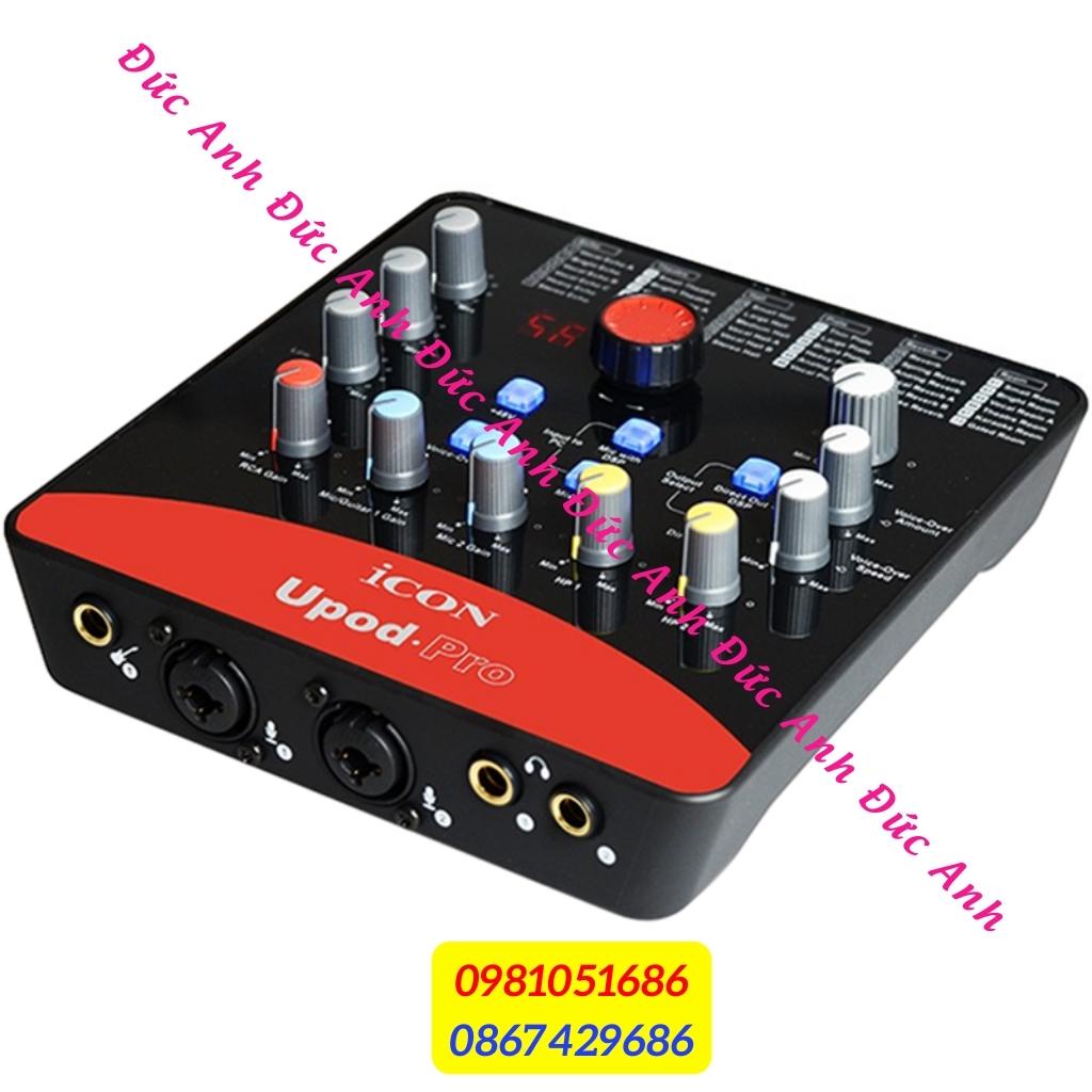 Sound card Icon Upod Pro hàng chính hãng kết hợp được với nhiều dòng mic K200, K320, K600, K850, P120, AT2020 cực hay
