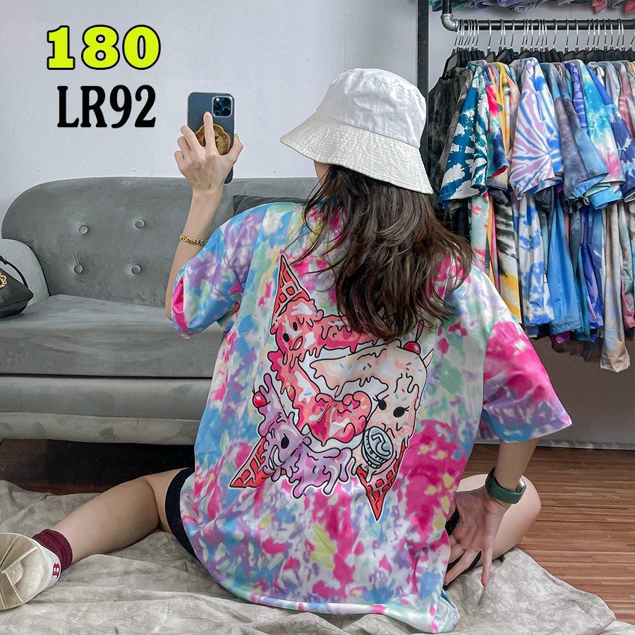 Áo thun loang màu 𝑭𝒓𝒆𝒆𝒔𝒉𝒊𝒑 Áo phông unisex LR92 vải cotton xượt poli co giãn thấm hút tốt, không xù lông