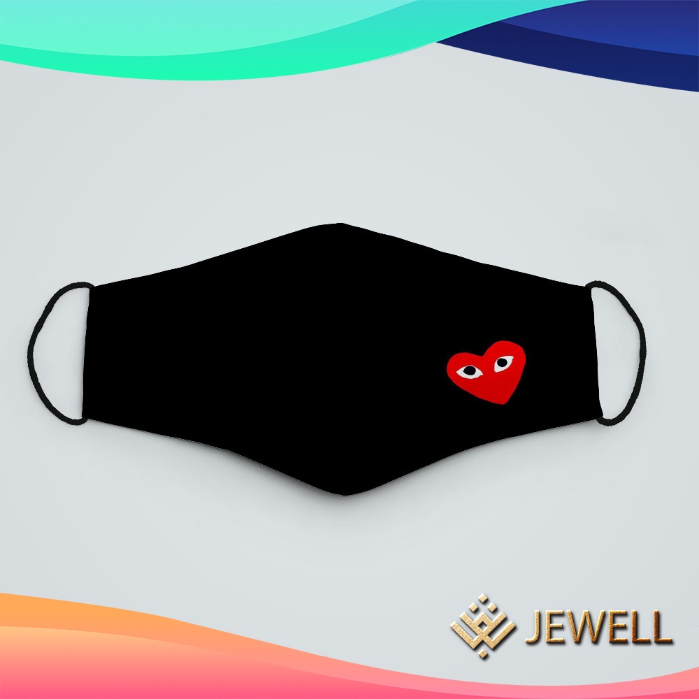 Khẩu trang vải thời trang Heart_1658 JEWELL chất liệu vải dày 2 lớp phòng dịch bệnh chống nắng lọc không khí
