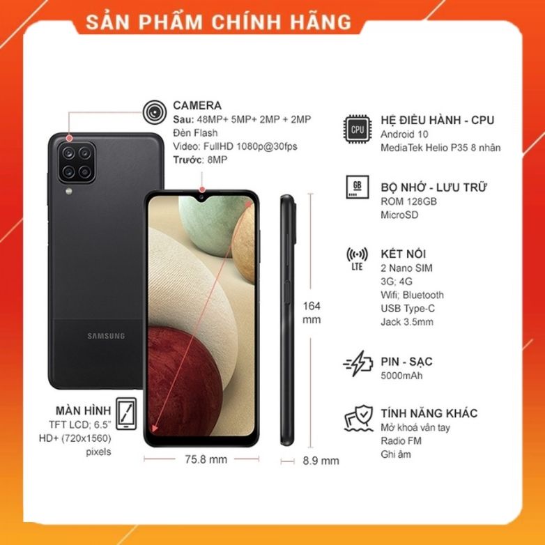 Điện Thoại Samsung A12 (4GB/128GB)- Hàng chính hãng | BigBuy360 - bigbuy360.vn