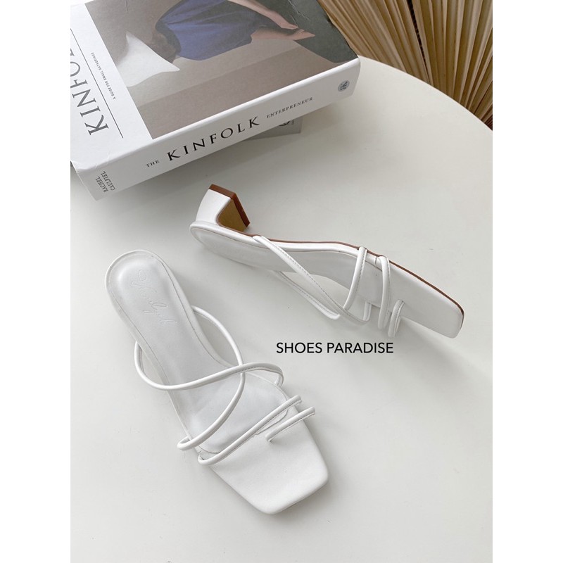 giày cao gót 3p giày cao gót nữ đế vuông xỏ ngón mảnh shoes paradise sh07