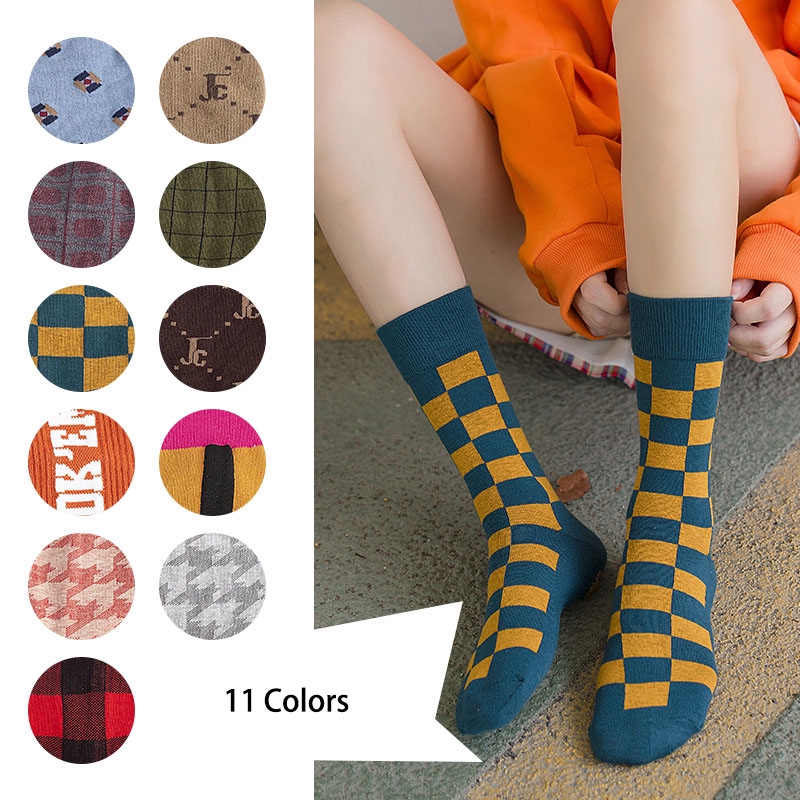 Street Ins Style Women Long Socks Multicolour New Fashion Stockings Breathable Easy Matching Korea Cute Female Calf Socks