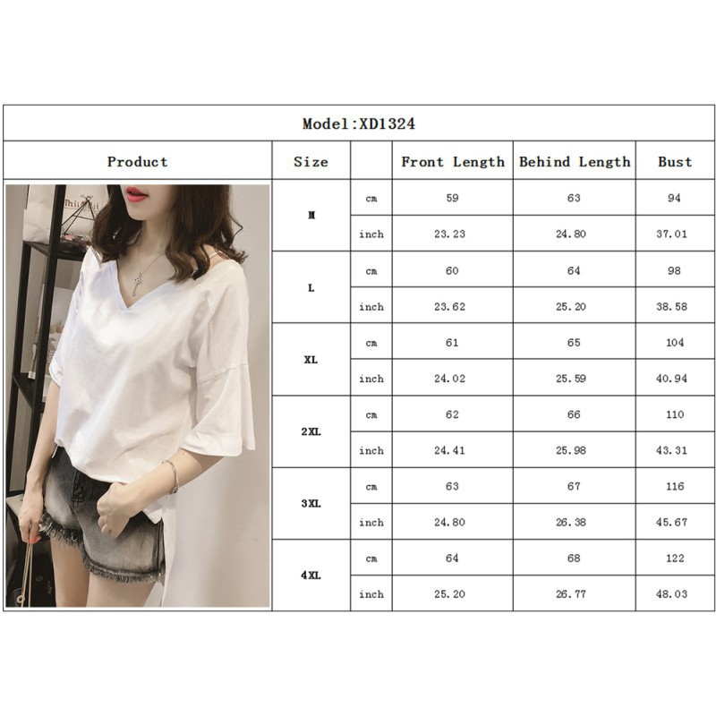 Áo nữ cổ V tay lửng