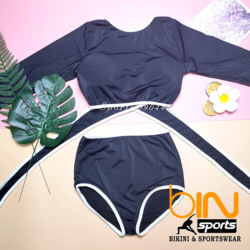 Bộ Bơi Nữ Hai Mảnh Dài Tay Freesize BHV014 | BigBuy360 - bigbuy360.vn