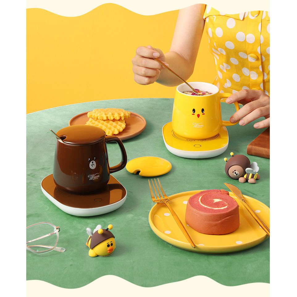 Bộ Đế ,cốc Hâm Nóng Siêu cute, Tiện lợi ,Giữ Nhiệt Đồ Uống Thức Ăn 55 độ | BigBuy360 - bigbuy360.vn