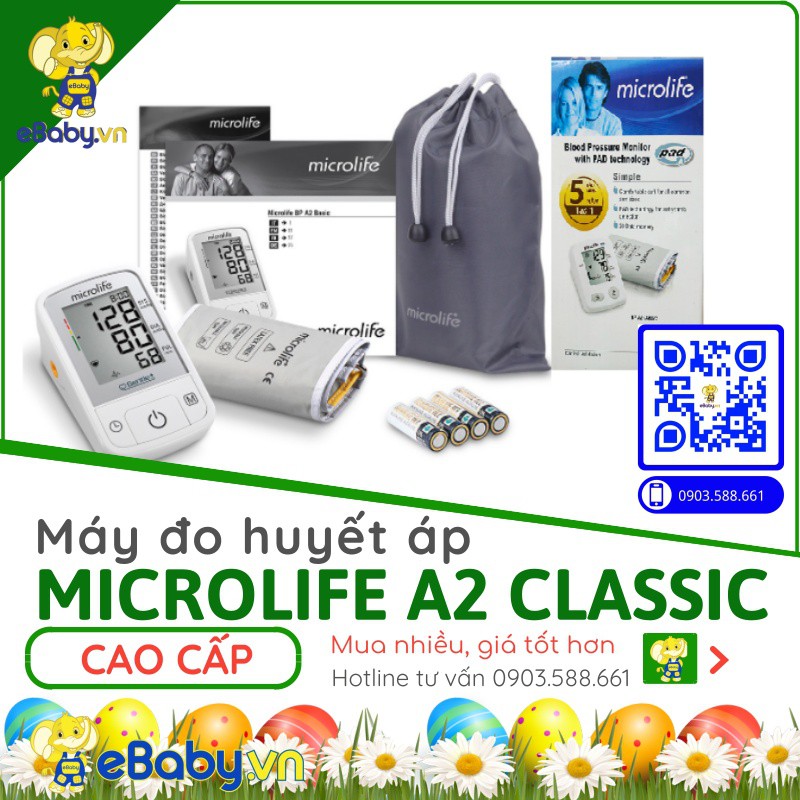 Máy đo huyết áp Microlife A2 Classic - Microlife A2 - Bảo hành 5 năm toàn quốc