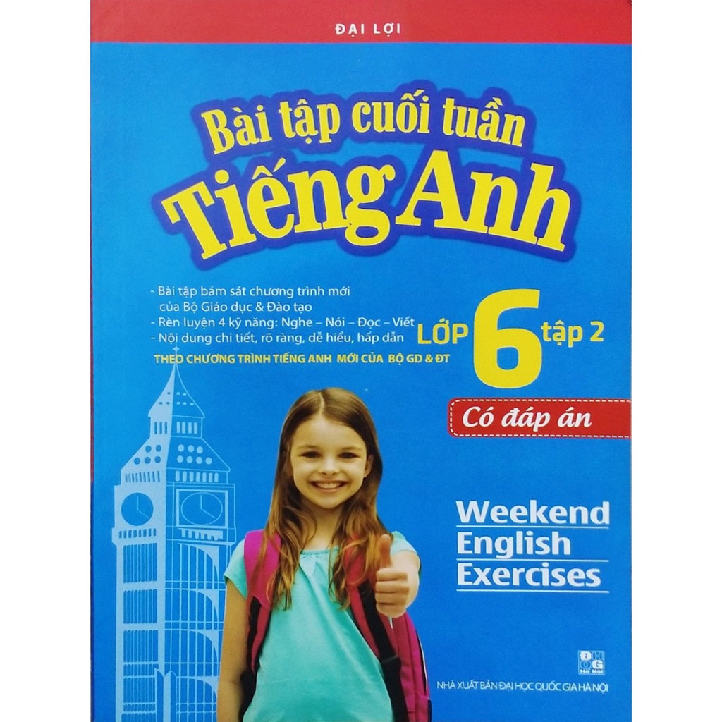 Sách - Bài tập cuối tuần tiếng anh lớp 6 ( tập 1+2) có đáp án