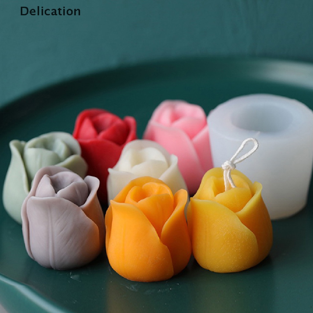 Khuôn Silicone Tạo Hình Hoa tulip Làm Xà Phòng DIY