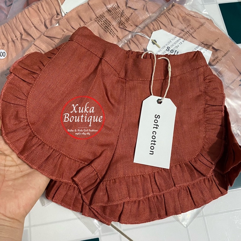 Quần Short Cao Cấp SOFT COTTON Bé Gái 2022 - Mặc được tất cả các mùa trong năm