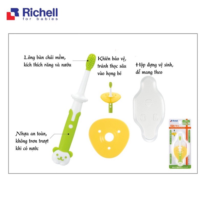 Bàn chải bước 2 Richell (cho bé 8 tháng)