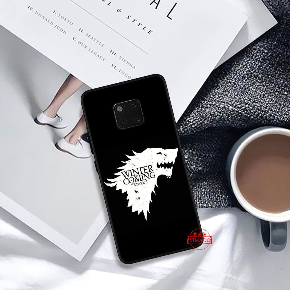 Ốp điện thoại mềm hình game of thrones tím thẩm mỹ cho Huawei Y5 2017 Y6 Prime 2018 Y7 Y9 Prime 2019 22LM