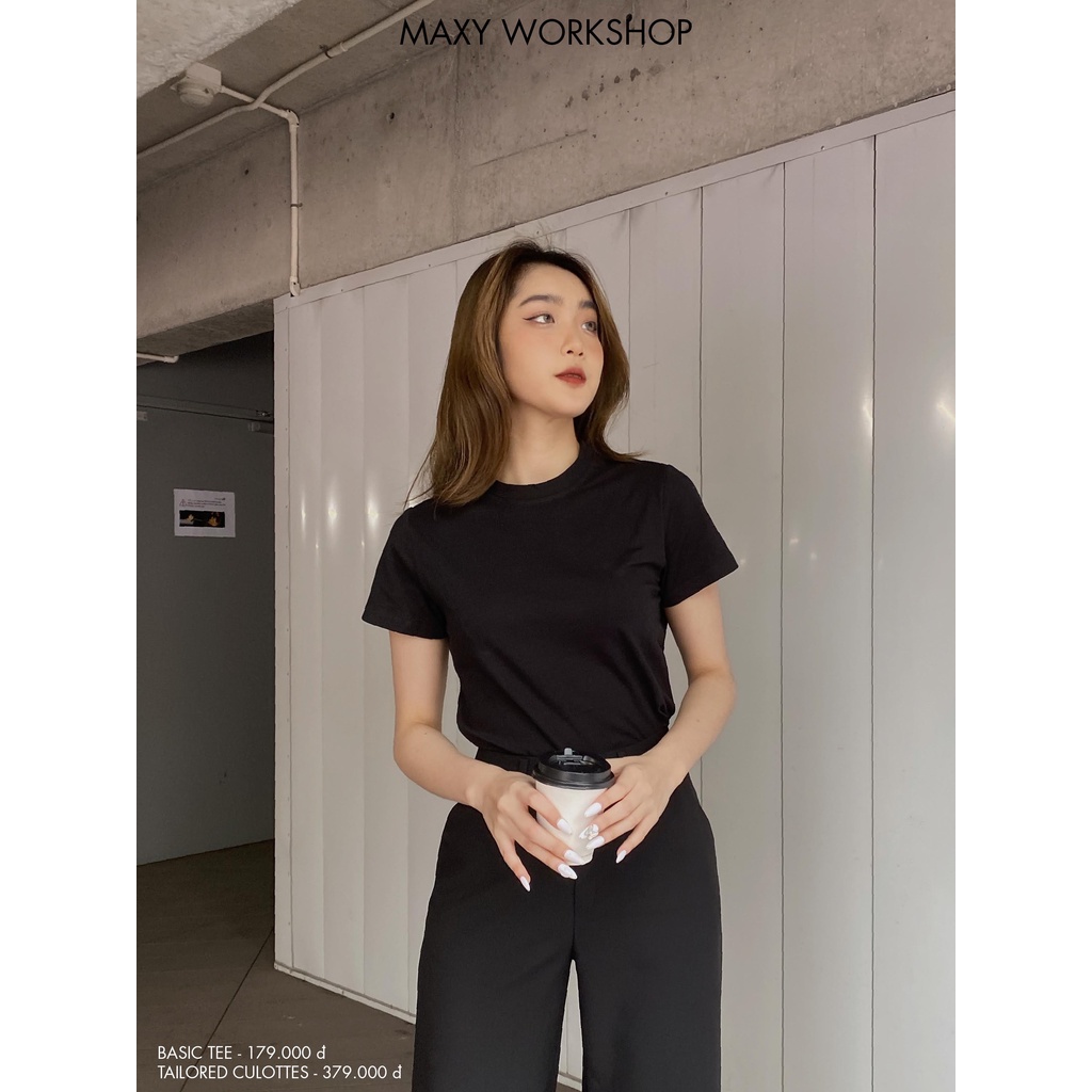 Quần tây nữa ống suông dài Tailored culottes Maxy Workshop