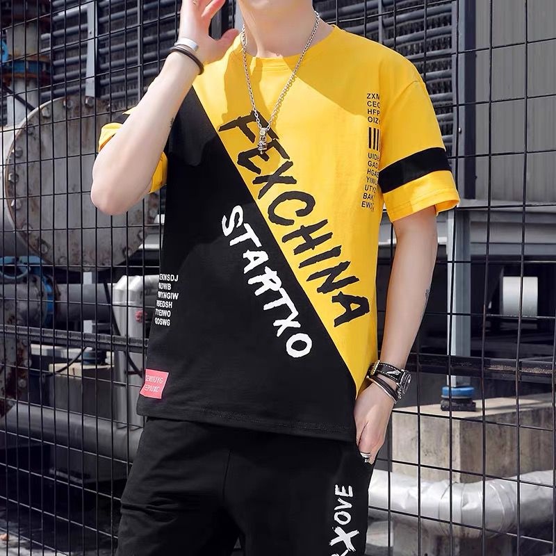 Áo Thun Tay Ngắn Cổ Tròn Oversize M-4XL Dành Cho Nam W04