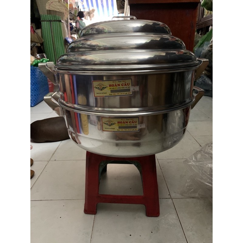 BỘ XỬNG HẤP BÁNH BAO , HẤP THỨC ĂN , HẤP BÁNH ...vvv... nhôm ( Thanh Hiền ) (Hoàn Cầu ) size 46cm