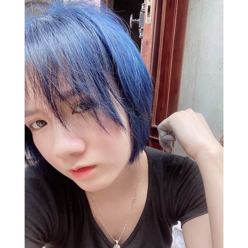 thuốc nhuọm xanh dương +oxi+gang tay