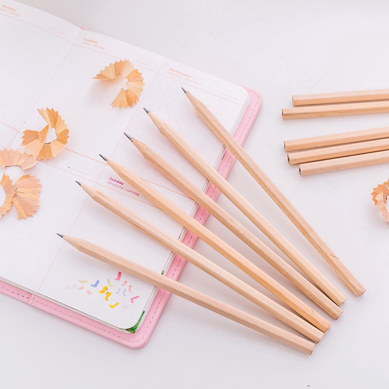 Set 10 bút chì HB bằng gỗ tự nhiên không độc hại