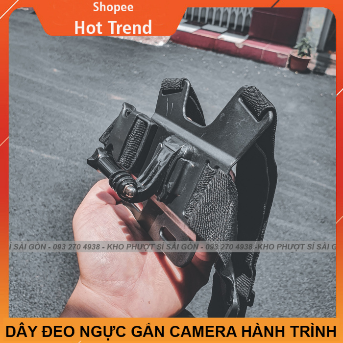 Dây đeo trước ngực điều chỉnh góc quay được cho camera hành trình - Dây đeo camera hành trình trước ngực biker