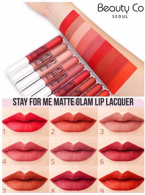 Son kem lì Beauty Co Seoul Stay For Me Matte Glam Lip Lacquer