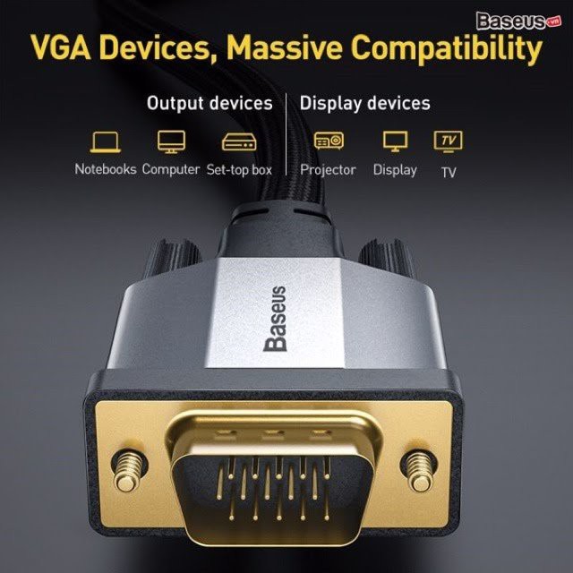 Dây tín hiệu 2 đầu VGA 2m Baseus